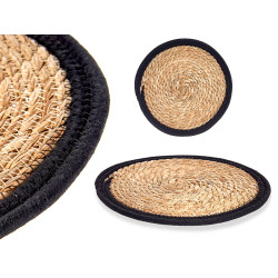 TAPETE NATURAL BORDE NEGRO 30CM