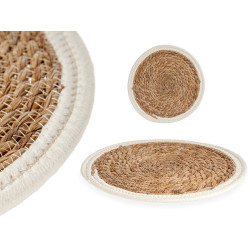 TAPETE NATURAL BORDE BLANCO 30CM