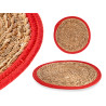 TAPETE NATURAL BORDE ROJO 35CM