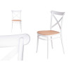 CHAISE ROTIN PLASTIQUE BLANC BEIGE