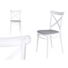 CHAISE ROTIN PLASTIQUE BLANC GRIS