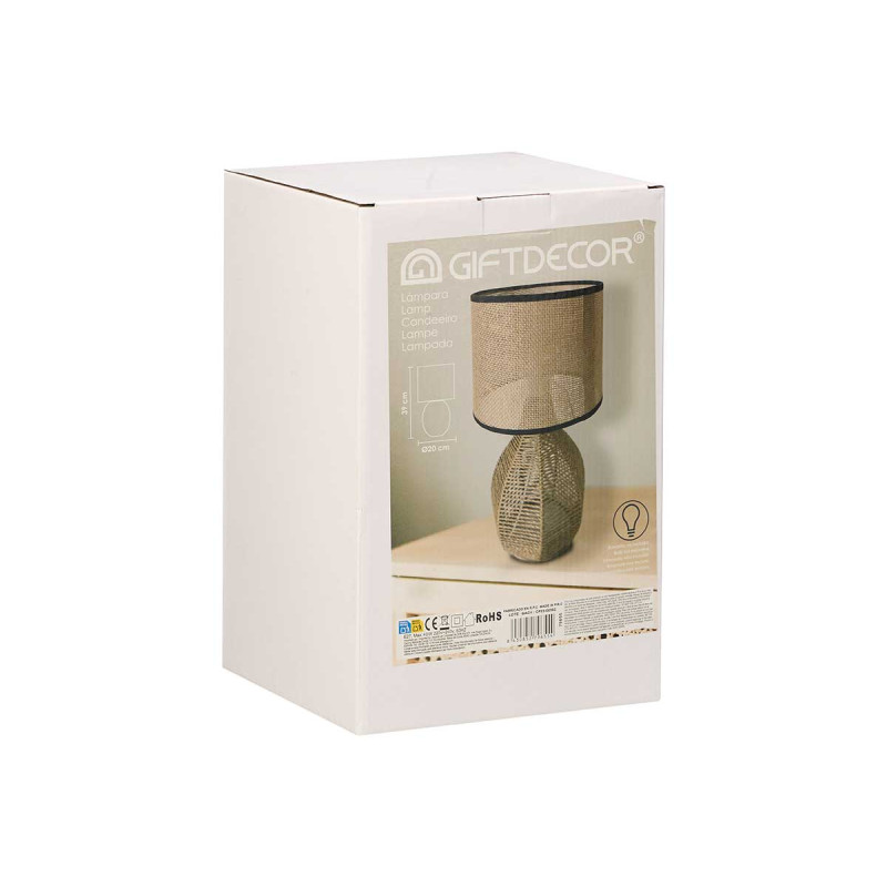 LAMPE DE TABLE BASE CORDE