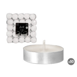 SET 50 BOUGIES CHAUFFE-PLAT BLANC 3H