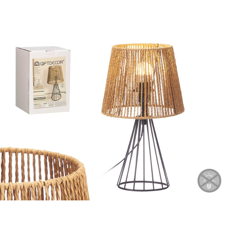 LAMPE DE TABLE ABAT-JOUR CORDE