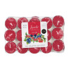 SET 30 TEA LIGHT FRUTTI ROSSI 3H