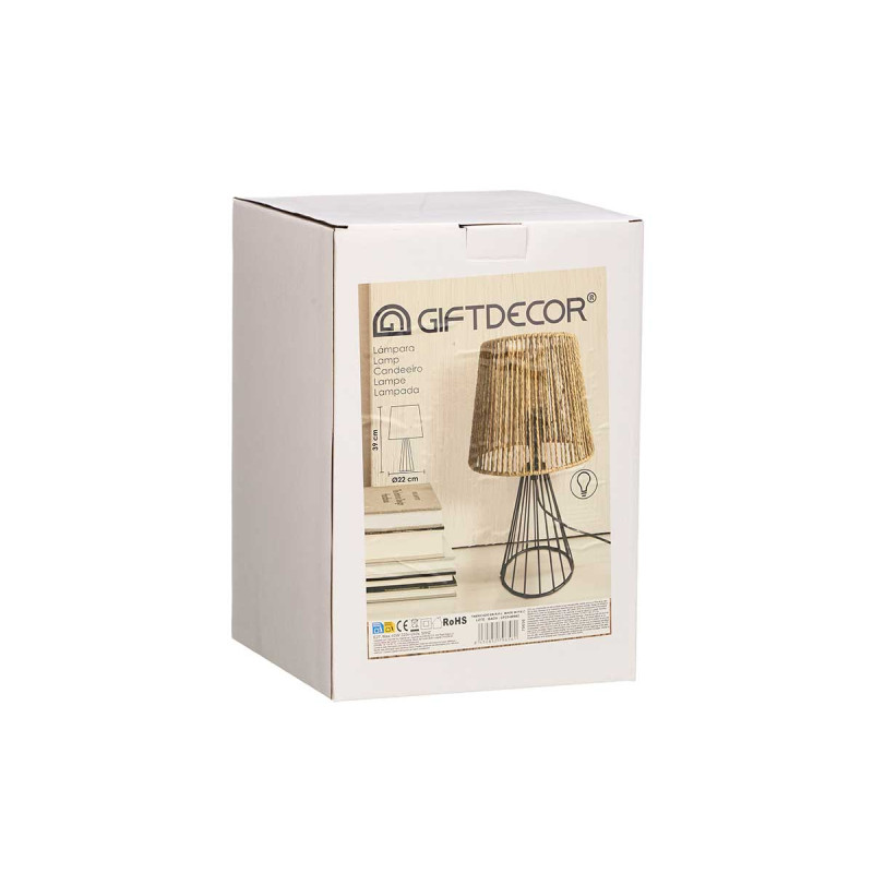 LAMPE DE TABLE ABAT-JOUR CORDE