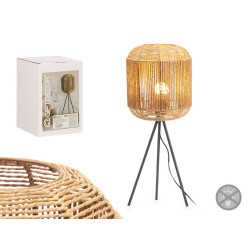 LAMPE TRÉPIED  CYLINDRE CORDE