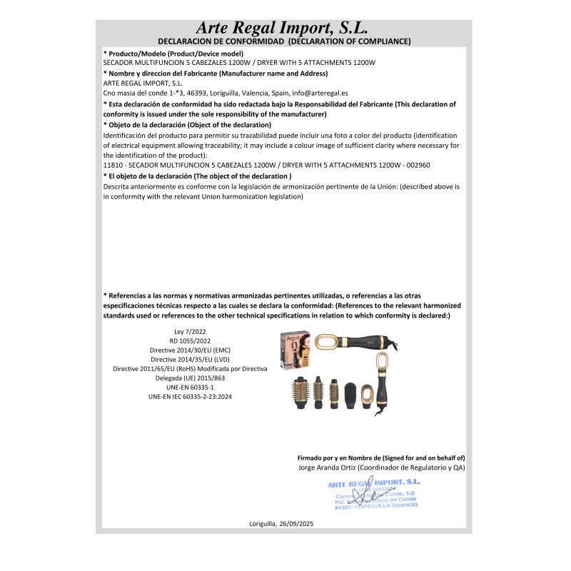 ASCIUGACAPELLI MULTIFUNZIONE 5 TESTE 1200W