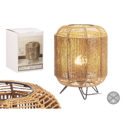 LAMPE DE TABLE TRÉPIED  CYLINDRE CORDE