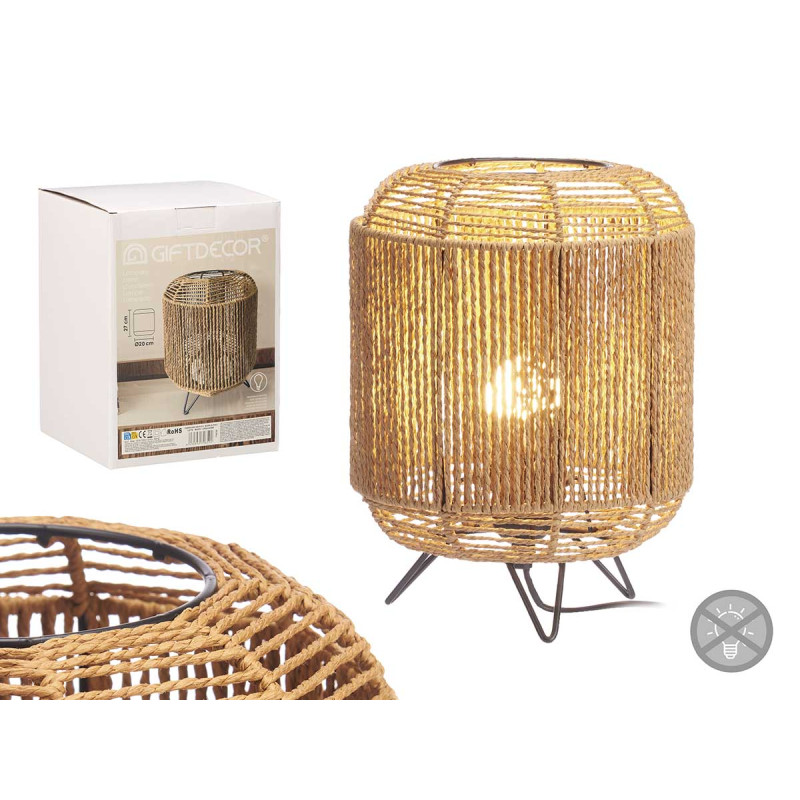 LAMPADA DA TAVOLO CILINDRO TREPPIEDI CORDA