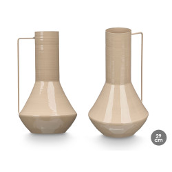 VASE CONIQUE 29CM BRUN CLAIR
