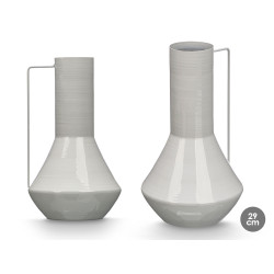 VASE CONIQUE 29CM GRIS