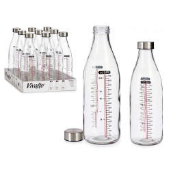 STEEL CAP MEASURING BOTTLE 1L