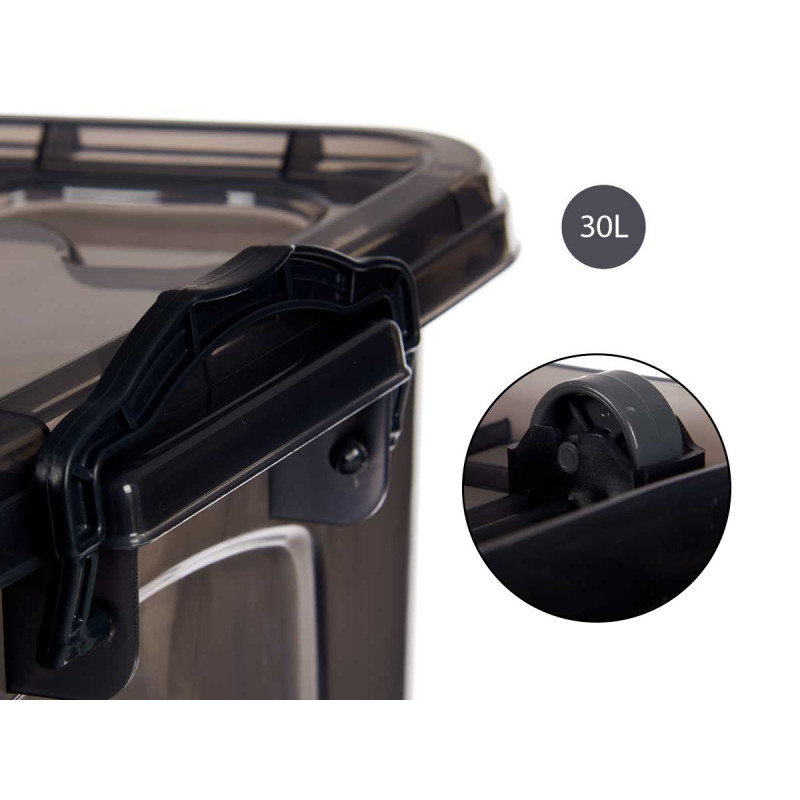 SOTTO LETTO 6 RUOTE ANTRACITE 30L