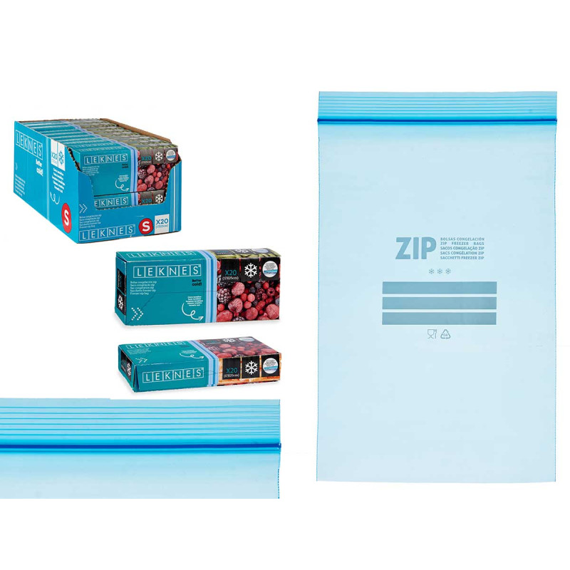 20 UNITS 17X25+2CM SMALL FREEZING BAG WITH ZIP 
