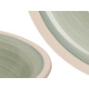 PIATTO FONDO IN GRES BORDO VERDE 21CM