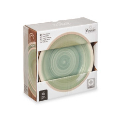 ASSIETTE À DESSERT EN GRÈS VERT 19CM