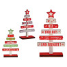 DECORATION ARBRE NOEL BOIS SET 3
