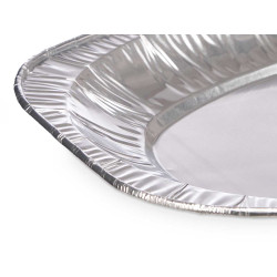 SET 4 BANDEJAS OVALADAS ALUMINIO 35X24CM