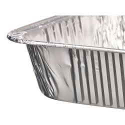 SET 3 PLATEAUX RECT EN ALUMINIUM PROFOND 32X26CM