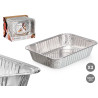 SET 3 RECTANGULAR ALUMINUM TRAYS 36X27CM