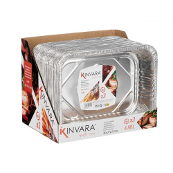 SET 3 BANDEJAS RECTANGULAR ALUMINIO 36X27CM