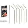 SET 6 STEEL STRAW WITH CLEANER