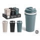 TASSE THERMIQUE COUVERCLE 450ML ASSORT 3 C FONCÉES