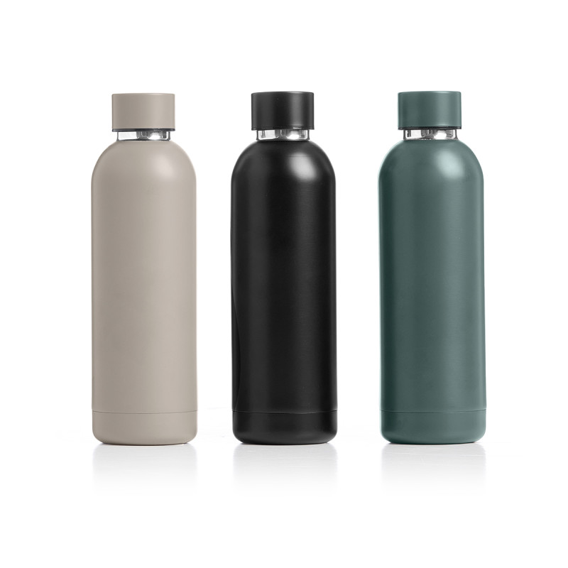 THERMOS BASE ACIER 500ML ASSORT 3 C FONCÉES