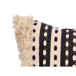 COUSSIN RAYURES NOIR 45X45 CM