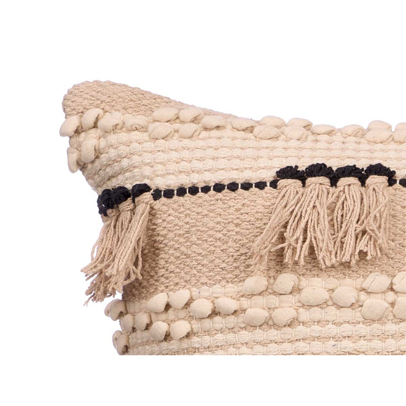 COJIN LENTEJUELAS BEIGE 45X45 CM
