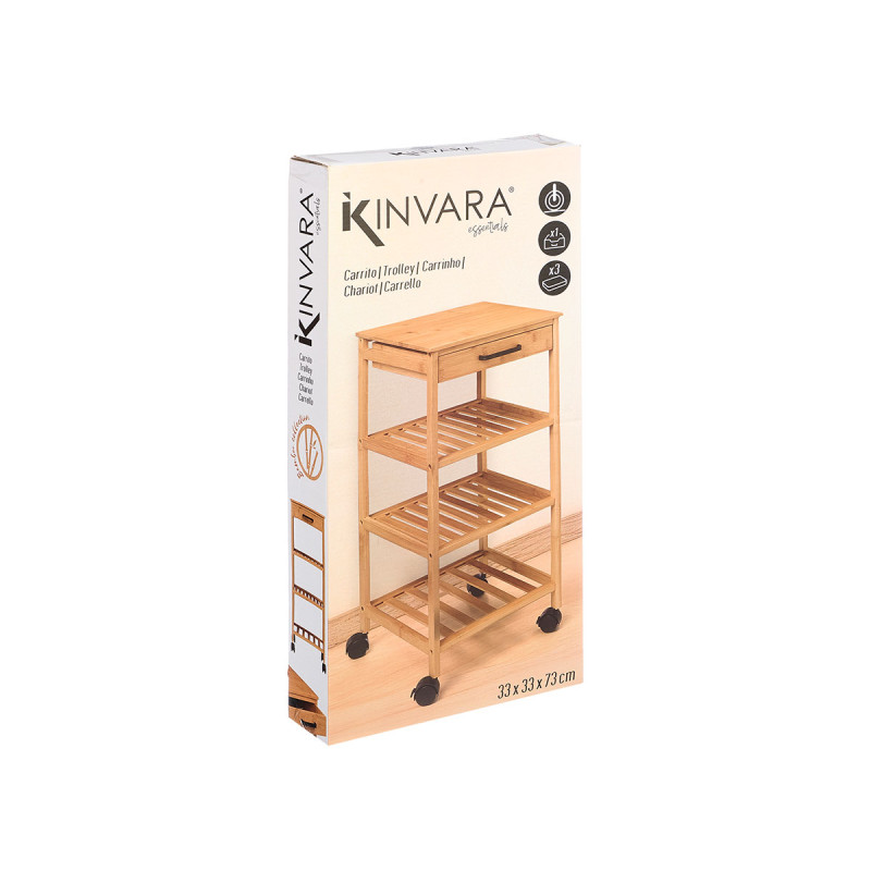 BAMBOO KITCHEN TROLLEY