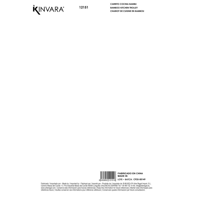 CARRITO COCINA BAMBU