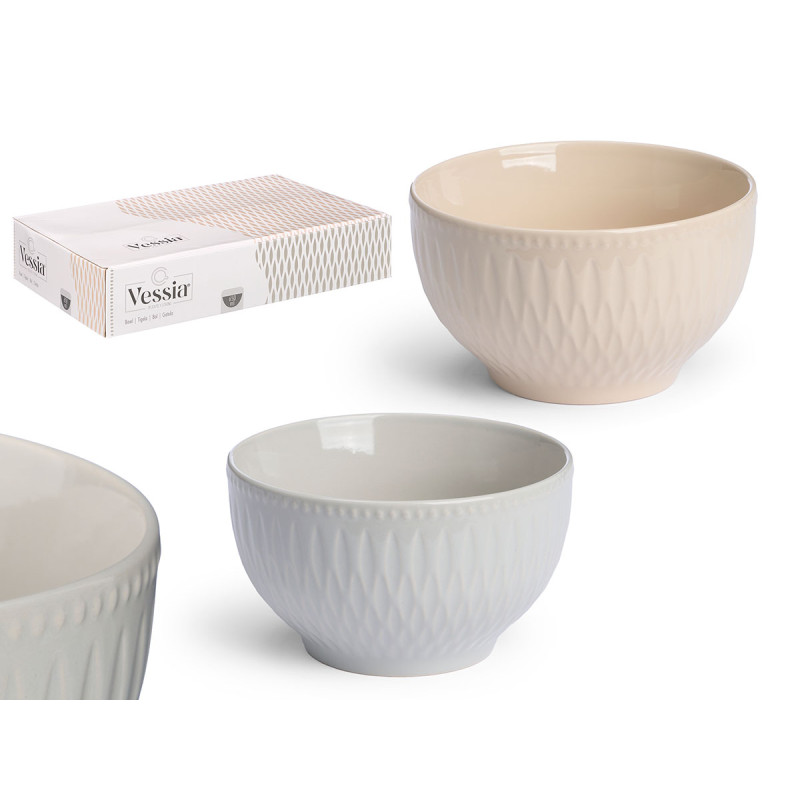 BREAKFAST BOWL ASSORTED 2 LIGHT COLOURS 650ML