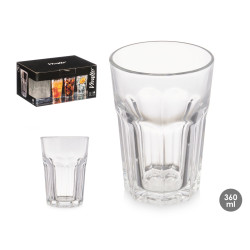 BICCHIERE DI VETRO TRASPARENTE 360ML