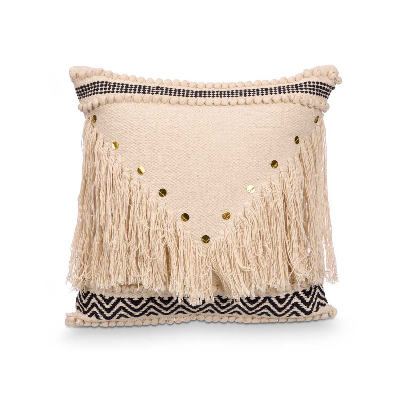 COUSSIN PAILLETTES NOIR 45X45 CM
