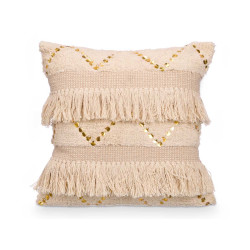 CUSCINO PAILLETTES NATURALE 45X45 CM