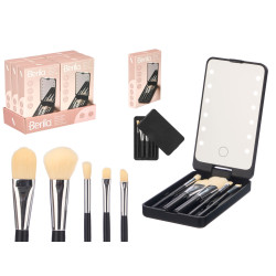 ÉTUI À MIROIR 5 PINCEAUX À MAQUILLAGE