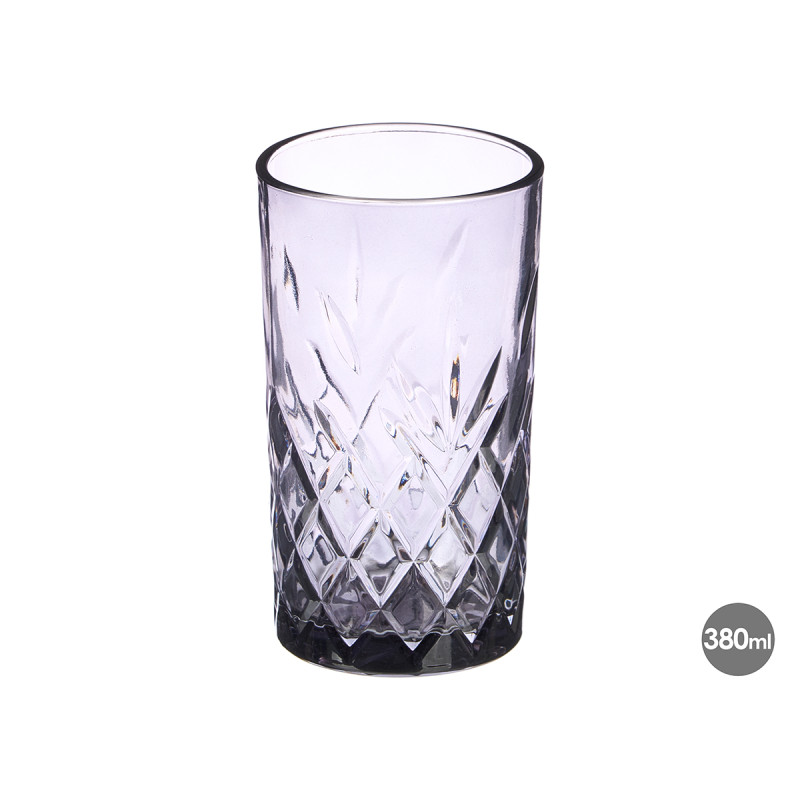 VASO TROQUELADO 380ML HUMO