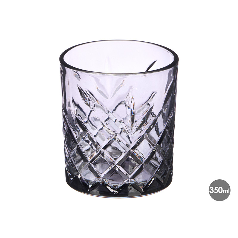 BICCHIERE FUSTELLATO 350ML FUMO