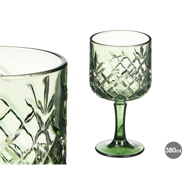 CALICE FUSTELLATO 380ML VERDE