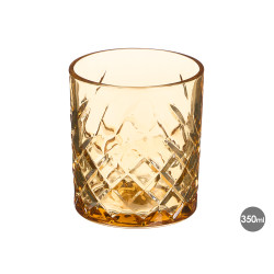 BICCHIERE FUSTELLATO 350ML AMBRA