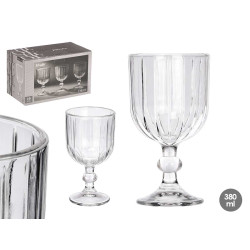 COUPE À VIN RAYURES 380ML TRANSPARENT