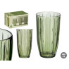 VERRE HAUT RAYURES 440ML VERT