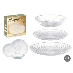 STOVIGLIE 12PZ ROMBI VETRO