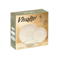 STOVIGLIE 12PZ ROMBI VETRO