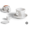 TASSE A CAFE PORCELAINE A LARGE OUVERTURE, SOUCOUP
