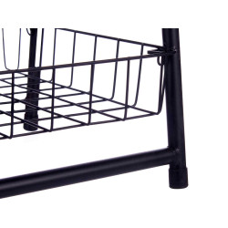 ÉTAGÈRE EN MÉTAL NOIR ÉCHELLE 3 NIVEAUX