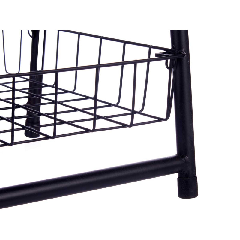 ÉTAGÈRE EN MÉTAL NOIR ÉCHELLE 3 NIVEAUX