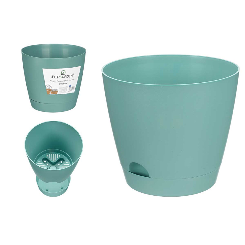 MACETA 30,5CM DIAM VERDE